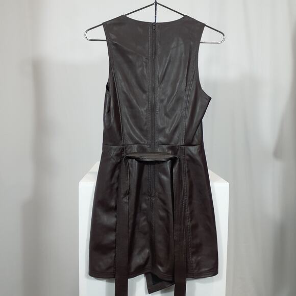 BCBG Leather Mini Dress Size XS - Picture 4 of 6